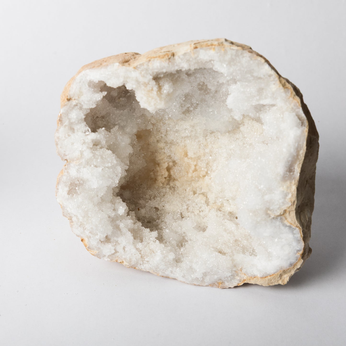 Large Snow Quartz (White Quartz) Geode
