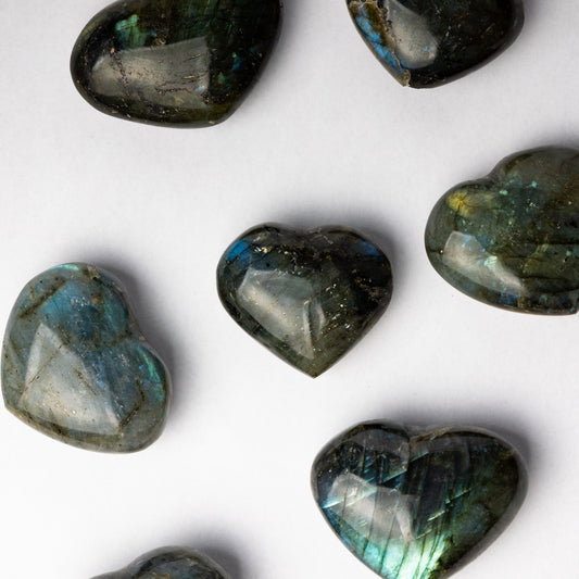Labradorite Heart